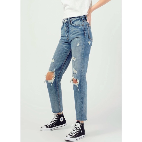 Boyish Tommy High Rise Straight Jeans in Room Service - Picture 2 of 12